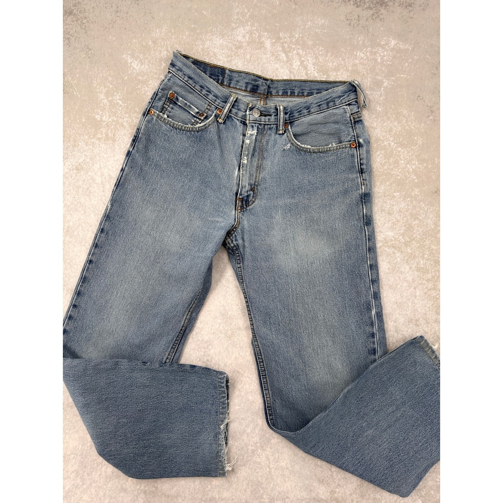 Levis 550 Relaxed Fit Tapered Leg Jeans Mens 31x32 Light Wash Vintage Denim